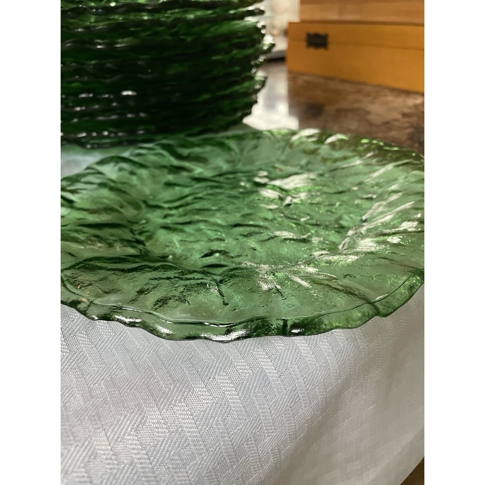 Morgantown crinkle green glasware from West Virginia - Picture 5 of 8